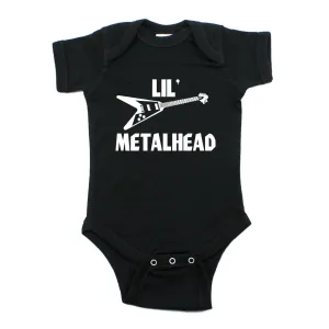 Lil' Metalhead Electric Guitar Short Sleeve Baby Infant Bodysuit