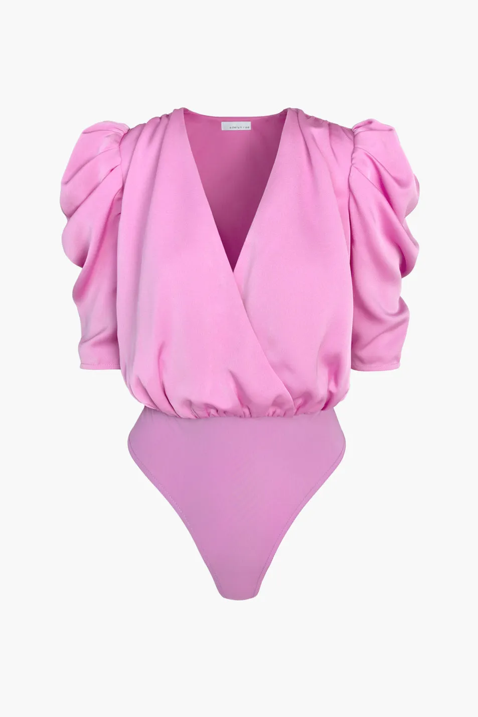 LILA SATEEN PUFF SLEEVE BODYSUIT