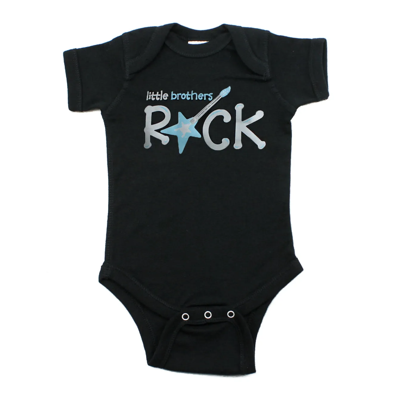 Little Brothers Rock Star Guitar Short Sleeve Baby Infant Bodysuit