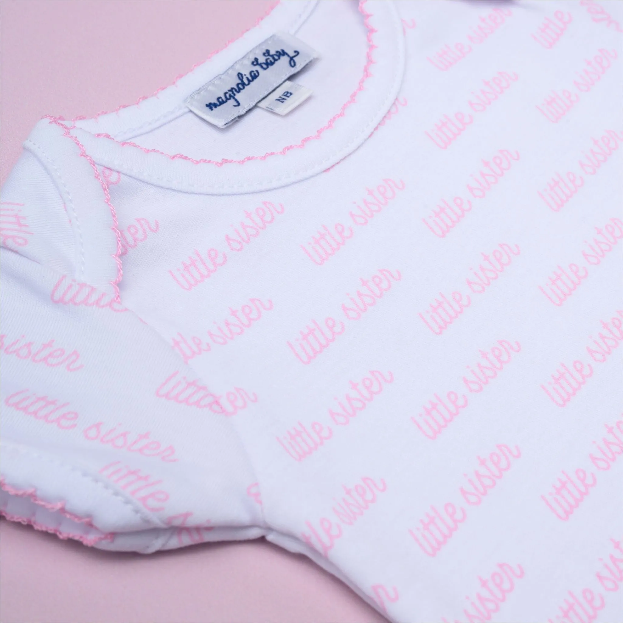 Little Sister Print Short Sleeve Bodysuit