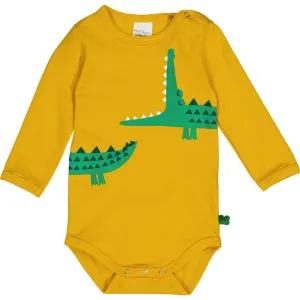 Long Sleeve Bodysuit - Croco Print