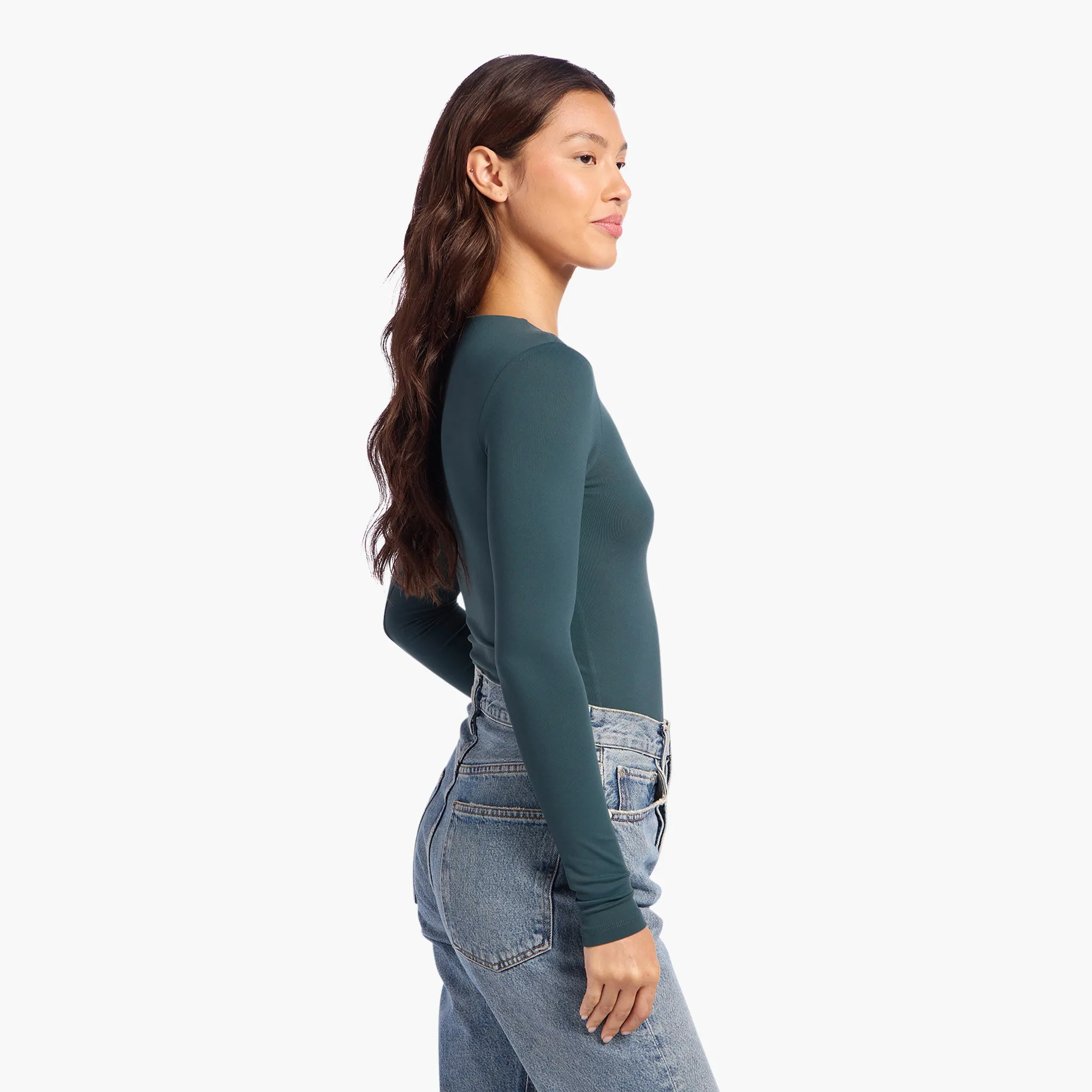 Long Sleeve Crewneck Bodysuit | Alpine