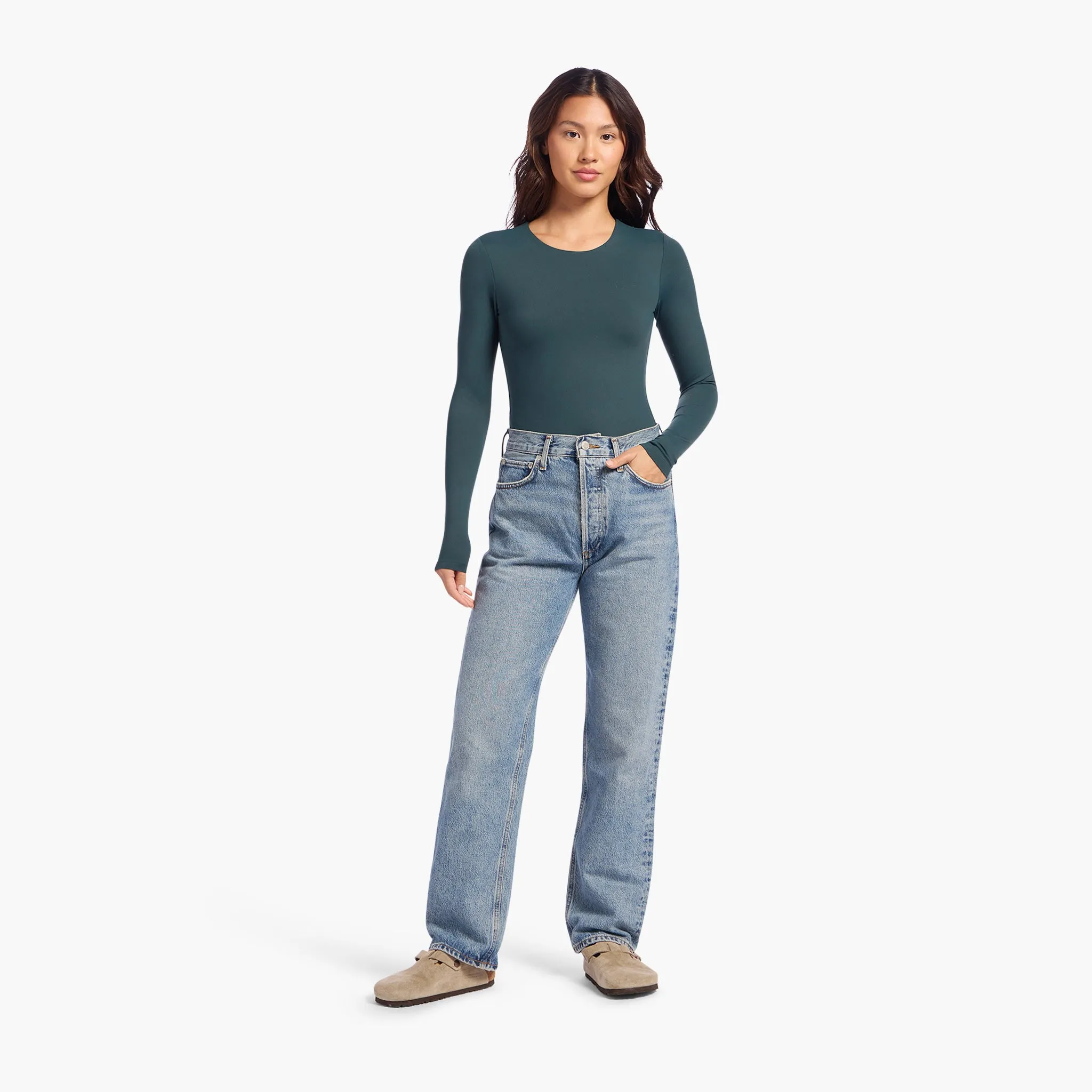 Long Sleeve Crewneck Bodysuit | Alpine