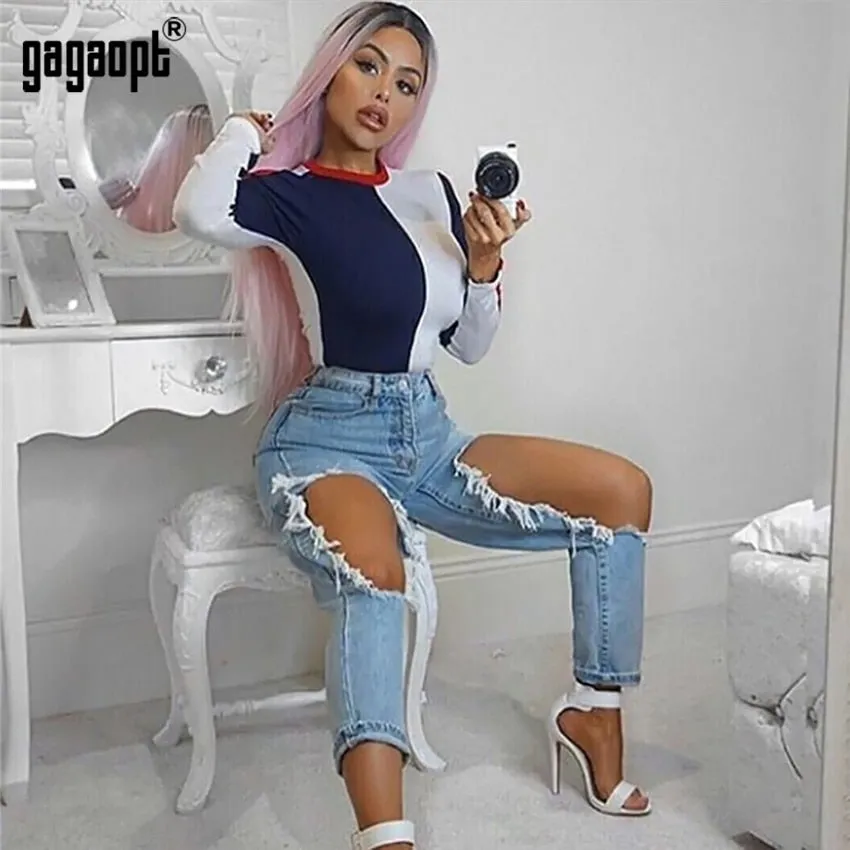 Long Sleeve Patch Bodysuit
