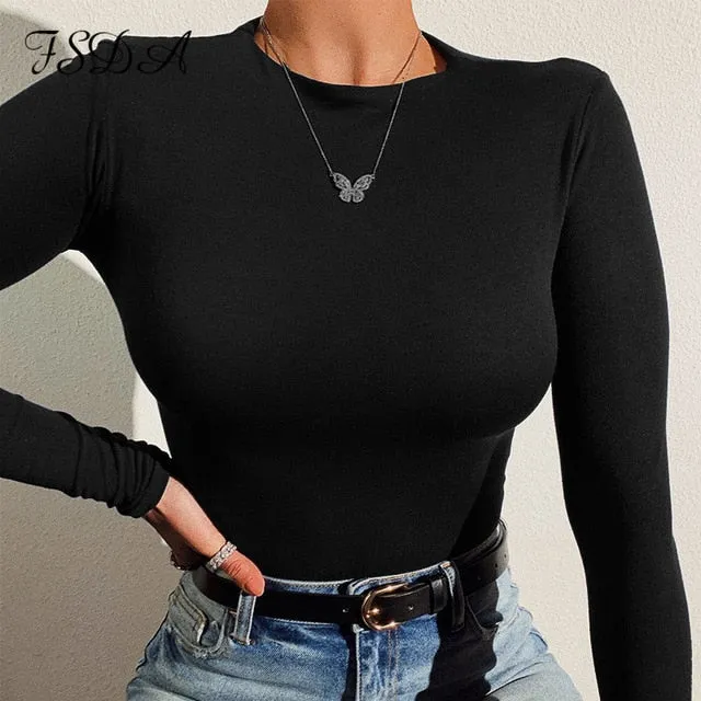 Long Sleeve square neck Bodysuit