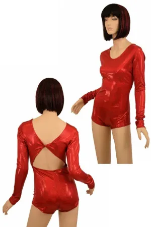 Long Sleeve Twist Back Romper