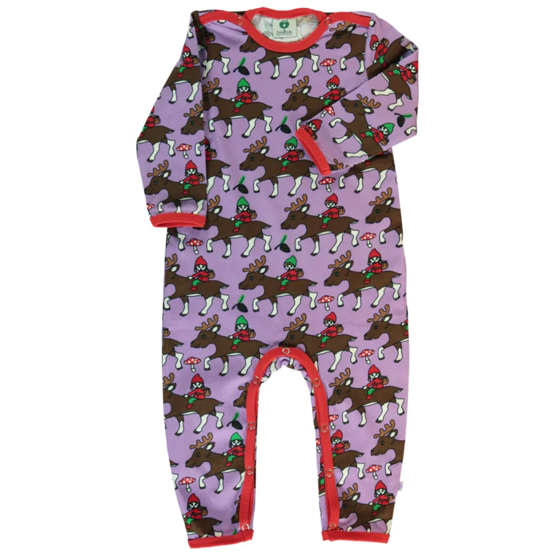 Long-sleeved baby suit with reindeer