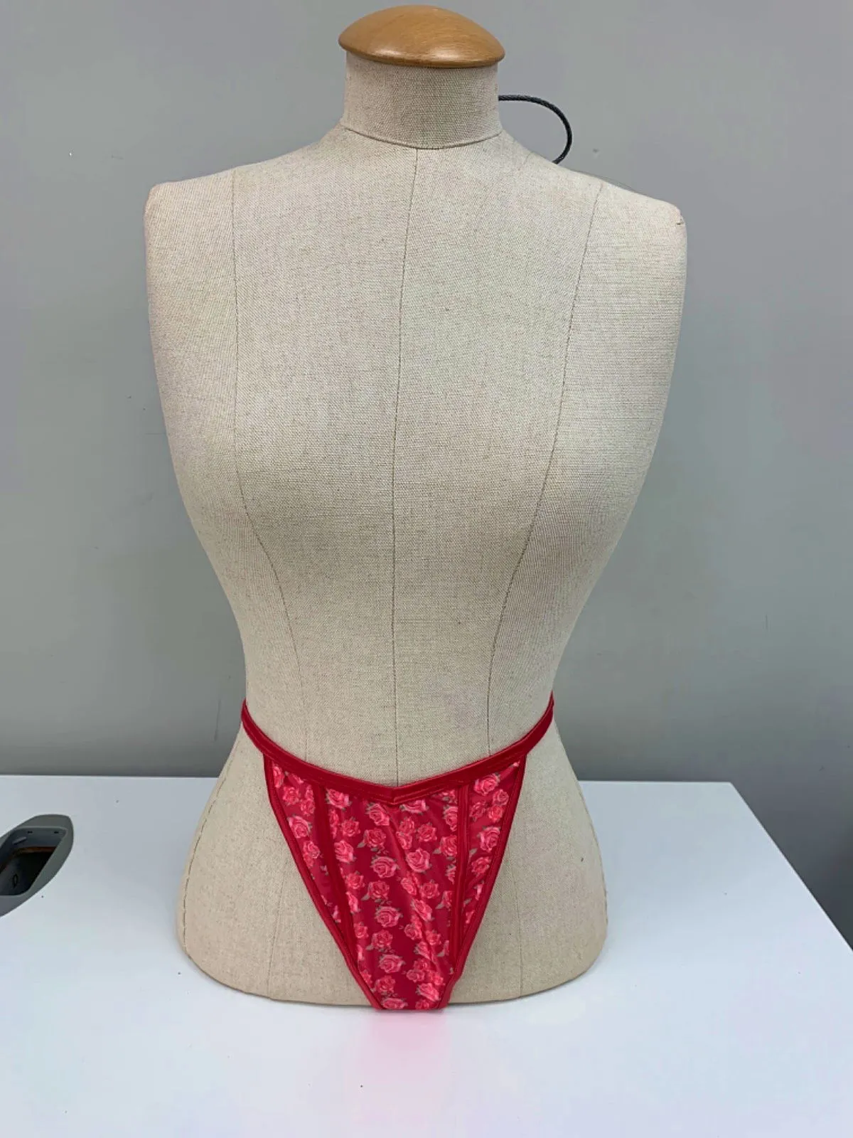 Lounge Red KAIA Floral Bodysuit with Suspenders XS, M