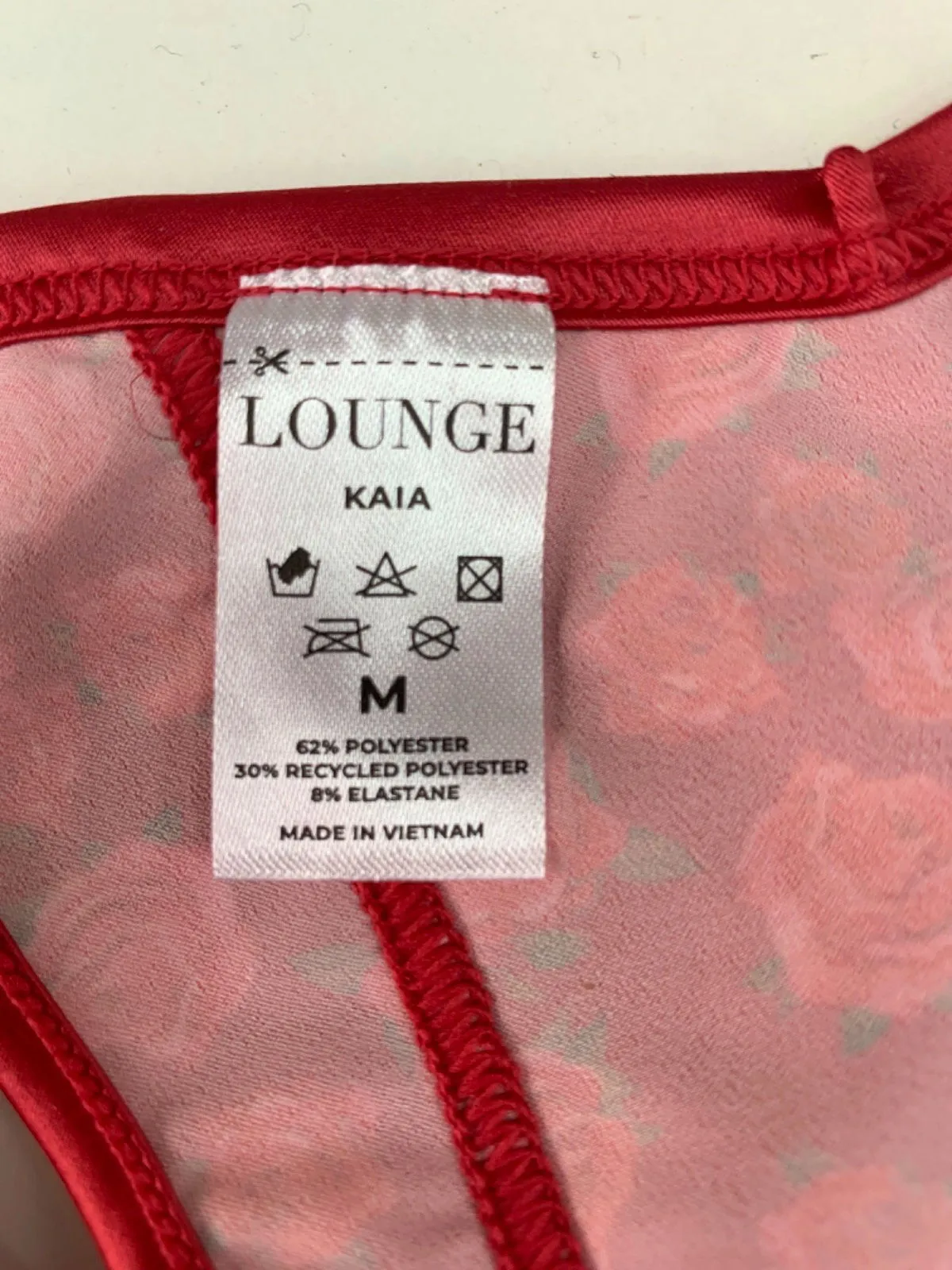 Lounge Red KAIA Floral Bodysuit with Suspenders XS, M