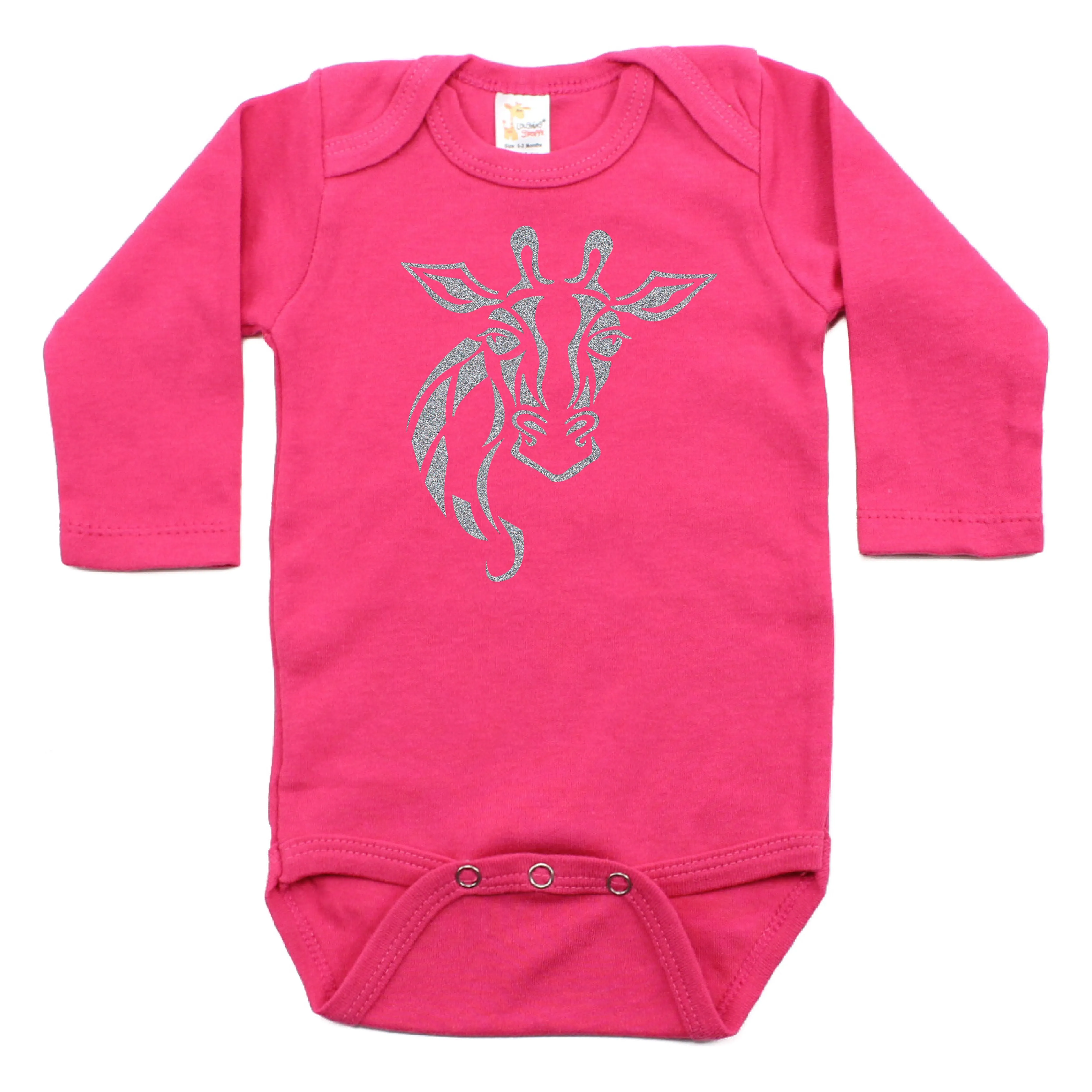 Lovely Giraffe Long Sleeve Bodysuit