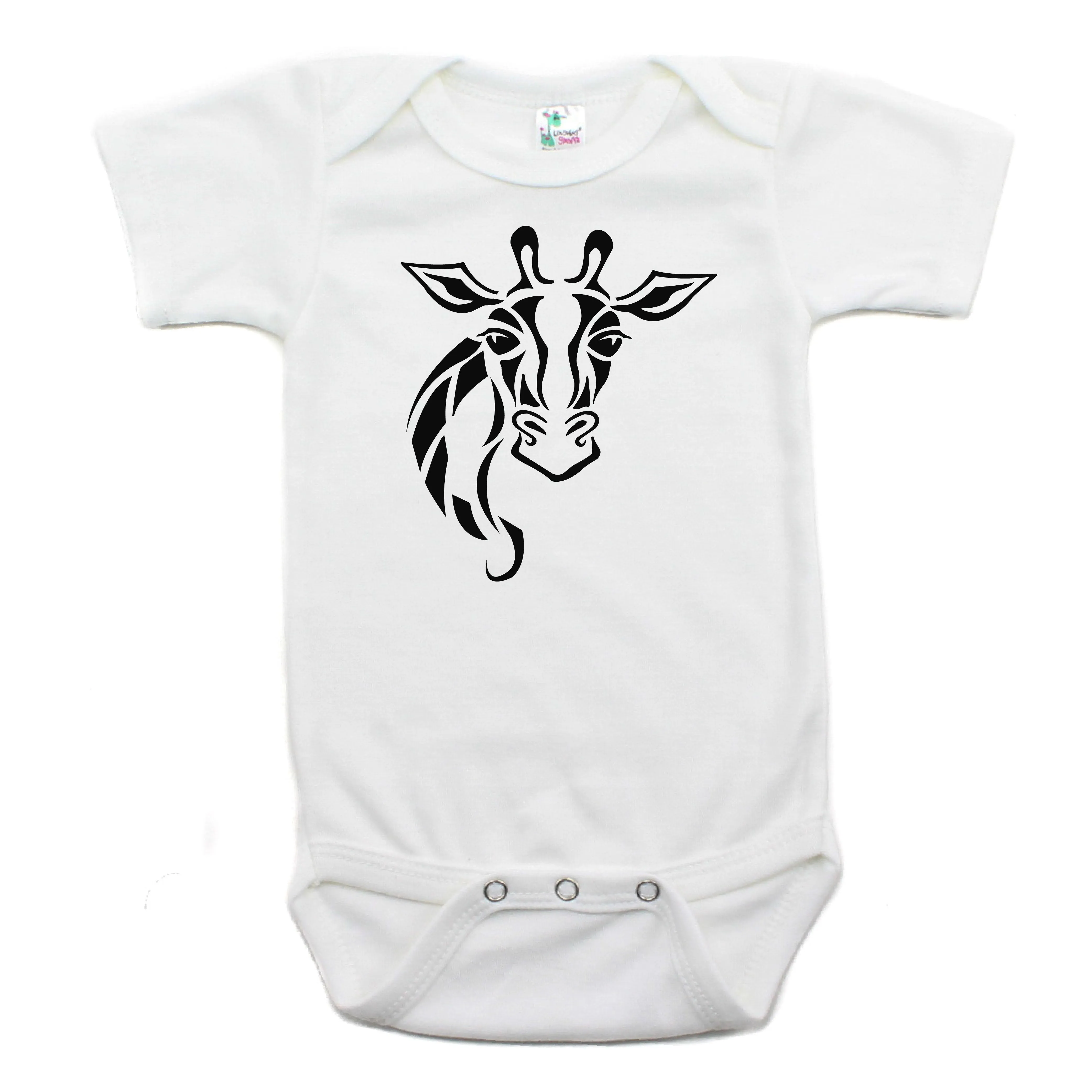 Lovely Giraffe Short Sleeve Bodysuit
