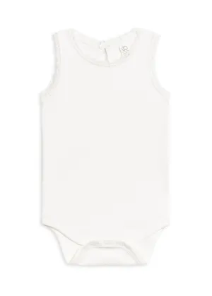 Luna Lace Tank Bodysuit - White