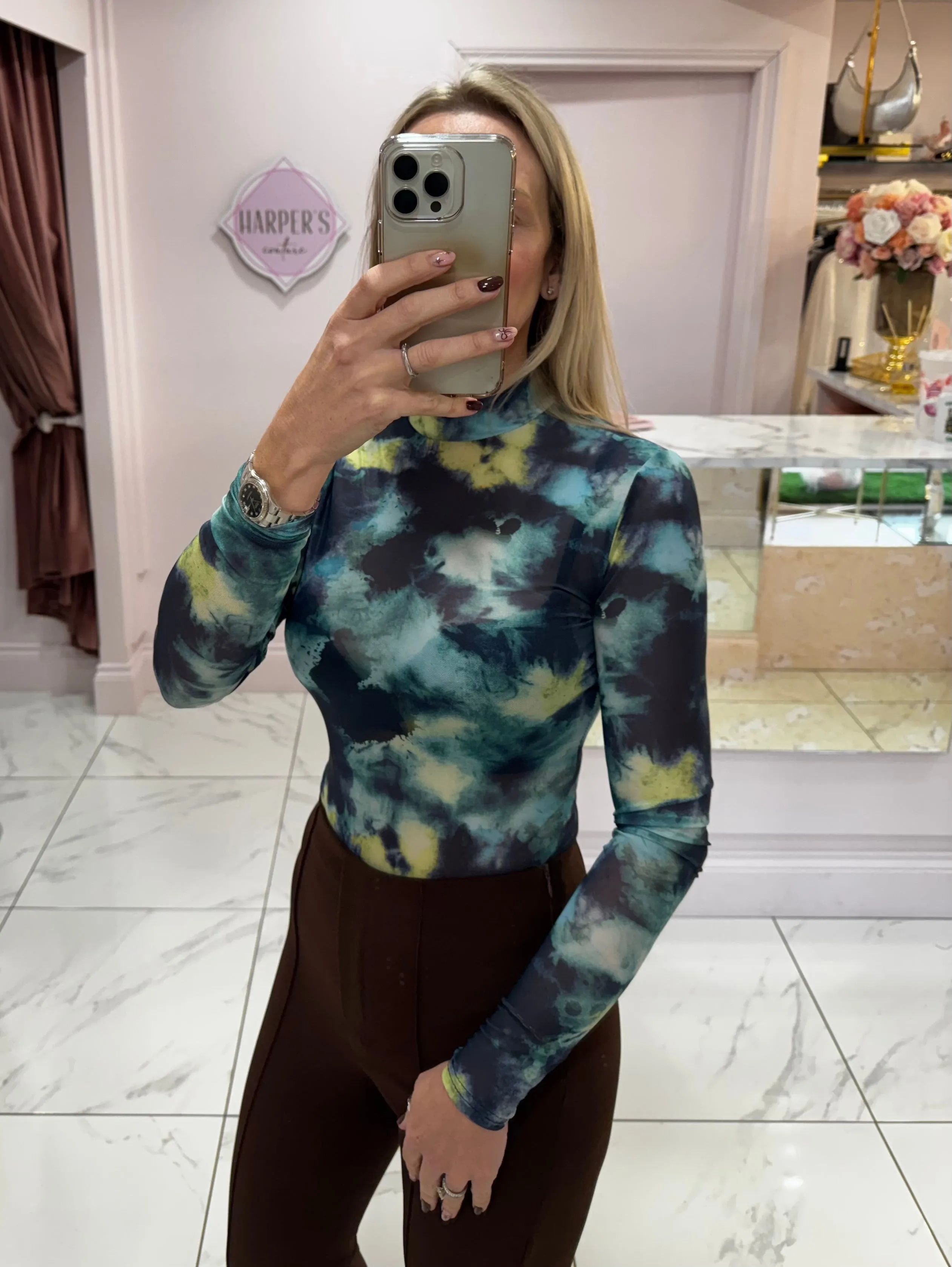 Mable Print Long Sleeve Bodysuit