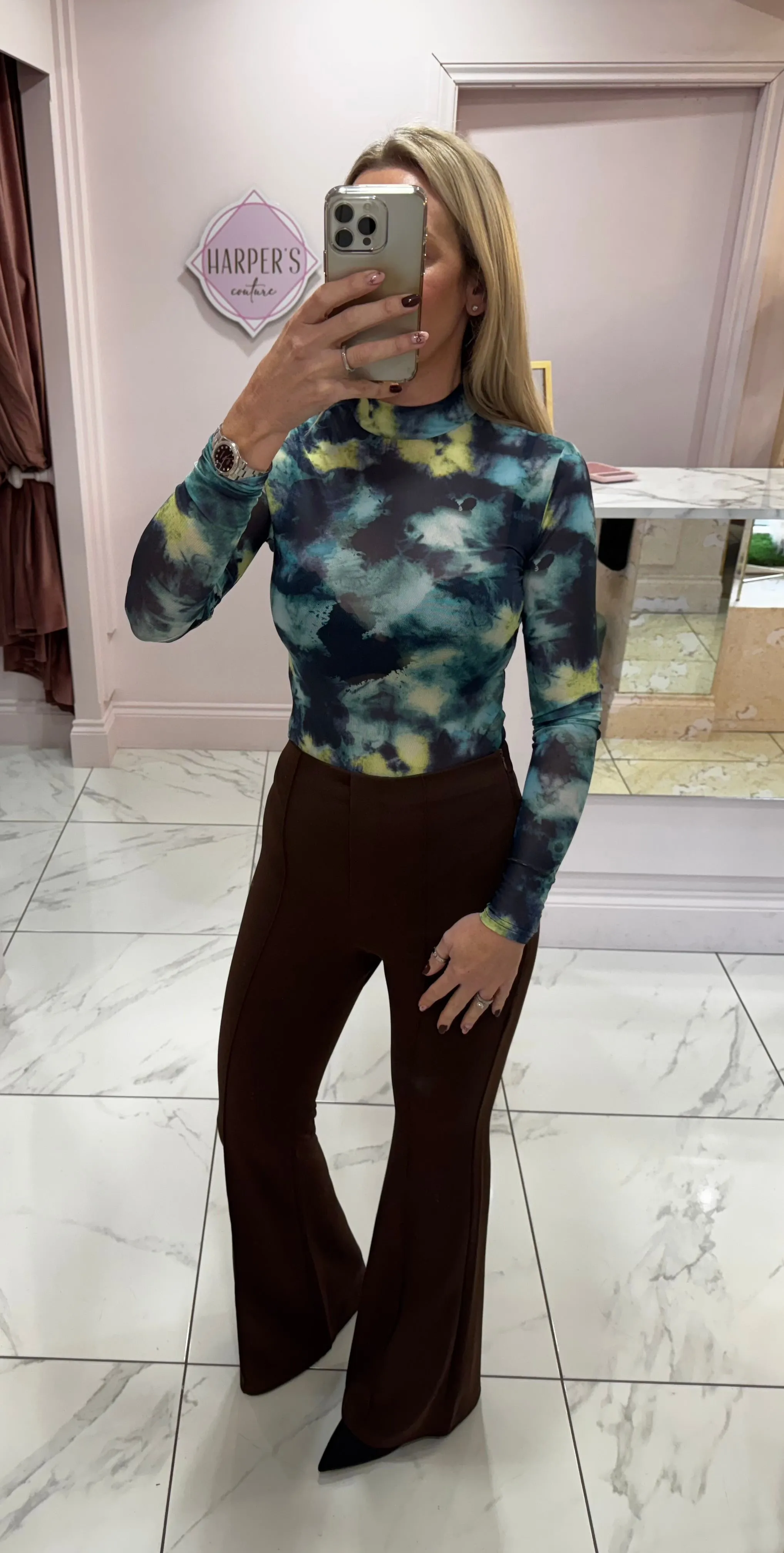 Mable Print Long Sleeve Bodysuit