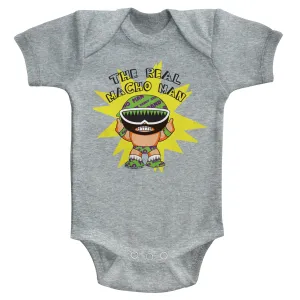 Macho Man To Be Real Baby Bodysuit