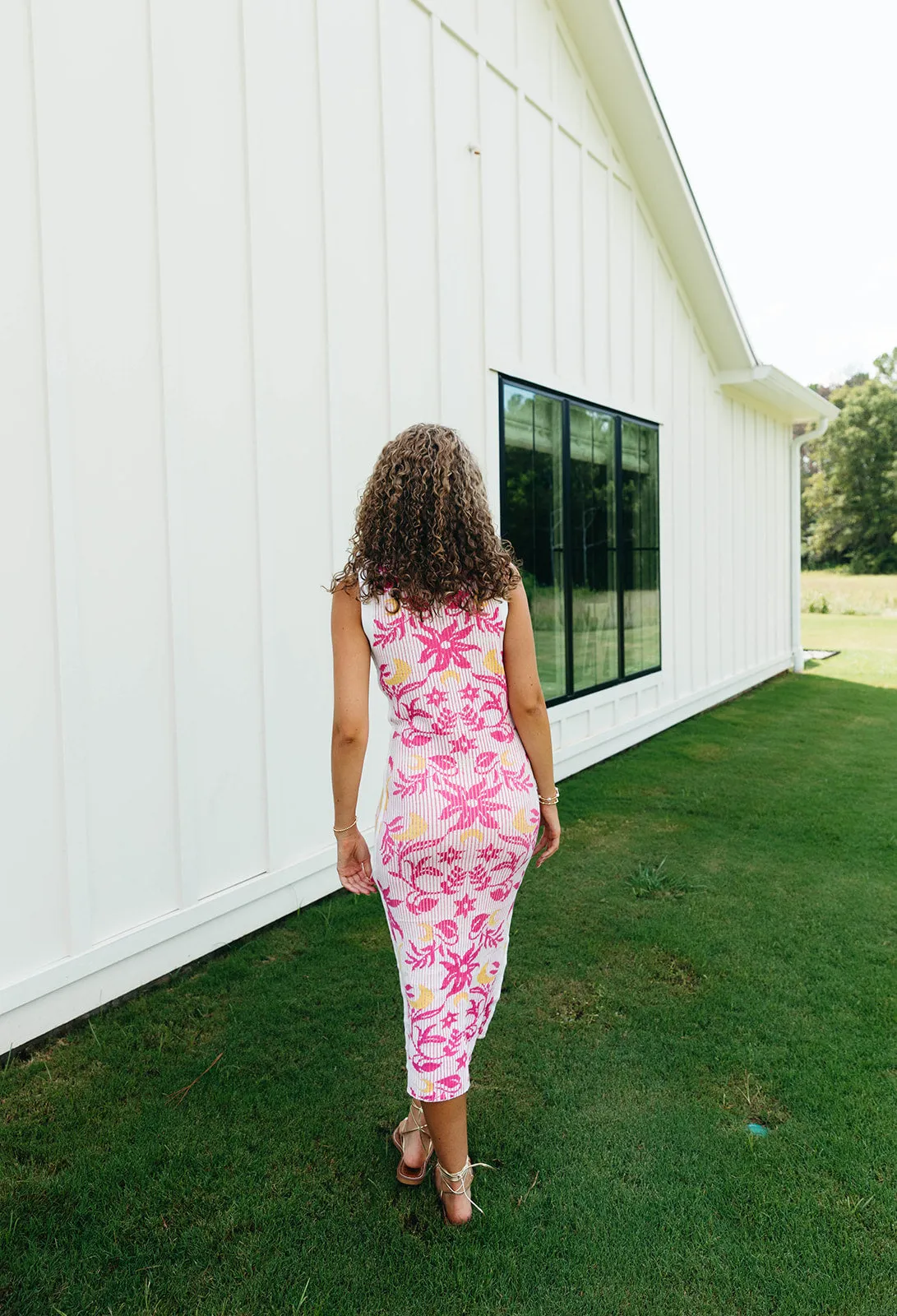 Make You Smile Midi Dress - Multi