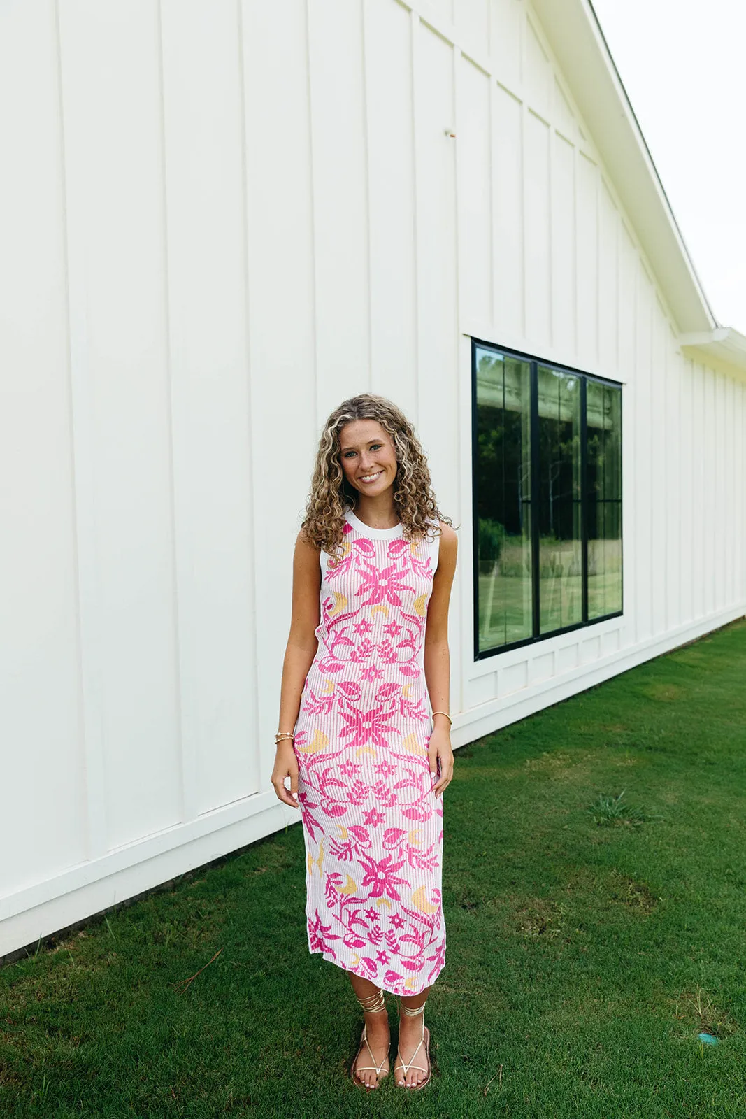 Make You Smile Midi Dress - Multi