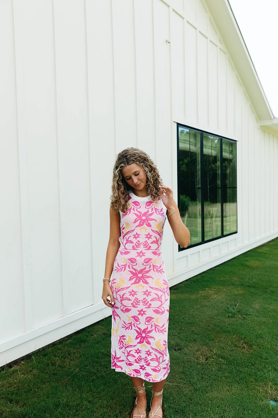 Make You Smile Midi Dress - Multi