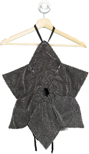 Malva Florea Black Halter Neck Star Bodysuit UK XS
