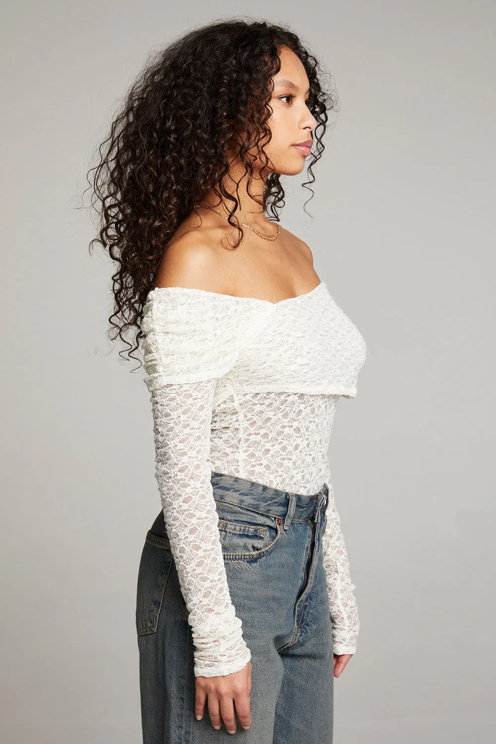 Masha Starry White Bodysuit