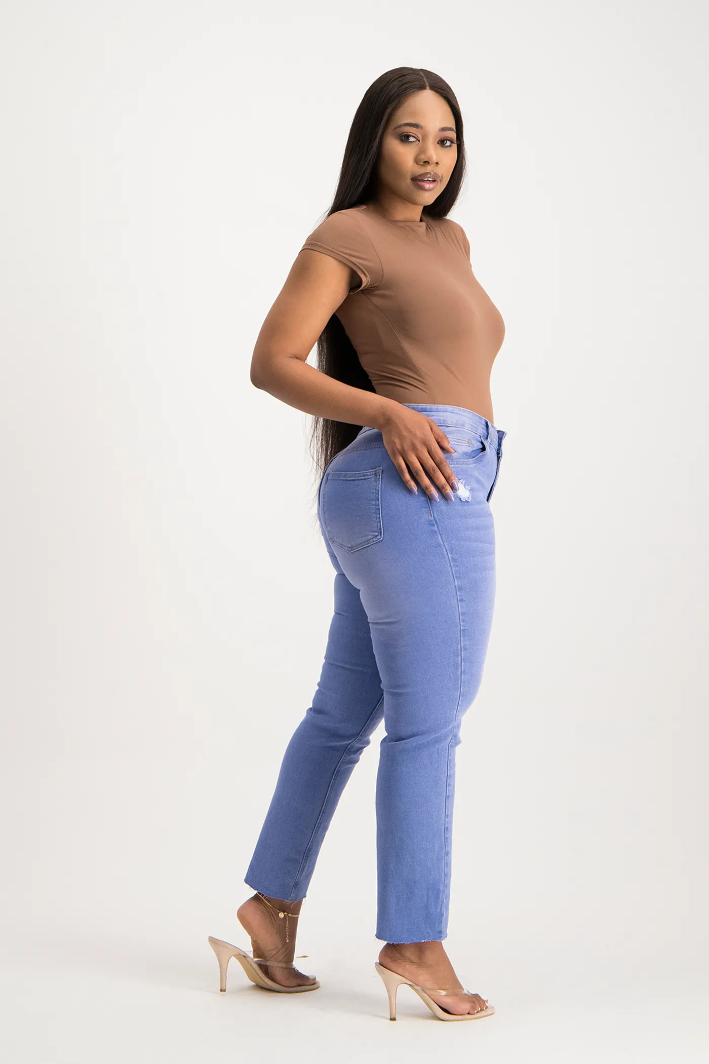 Mbali High-Neck Bodysuit - Mocha