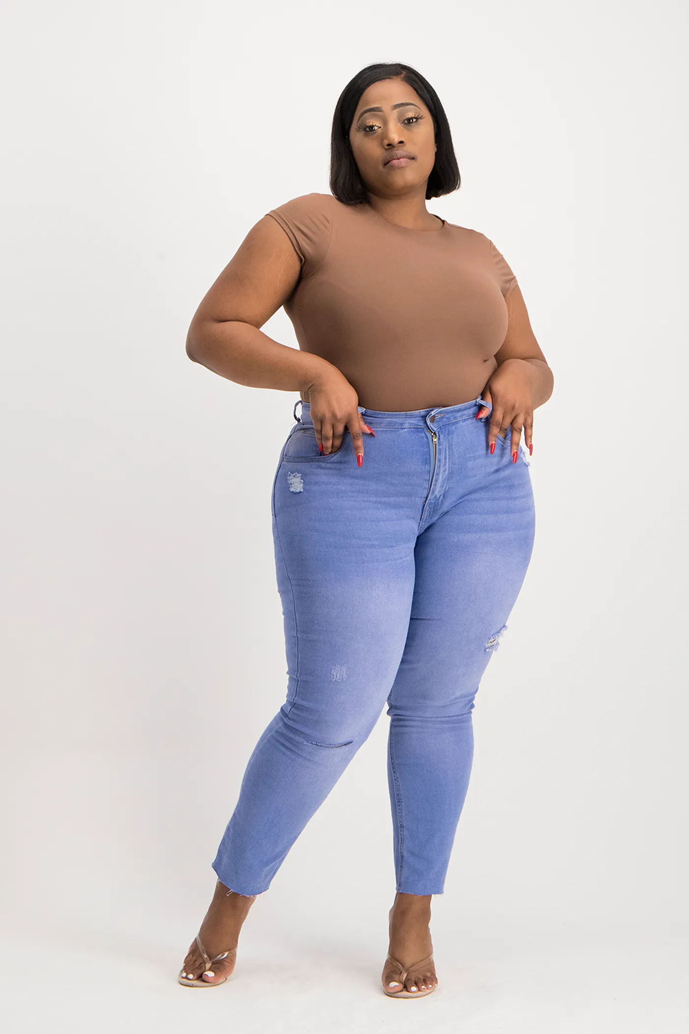 Mbali High-Neck Bodysuit - Mocha