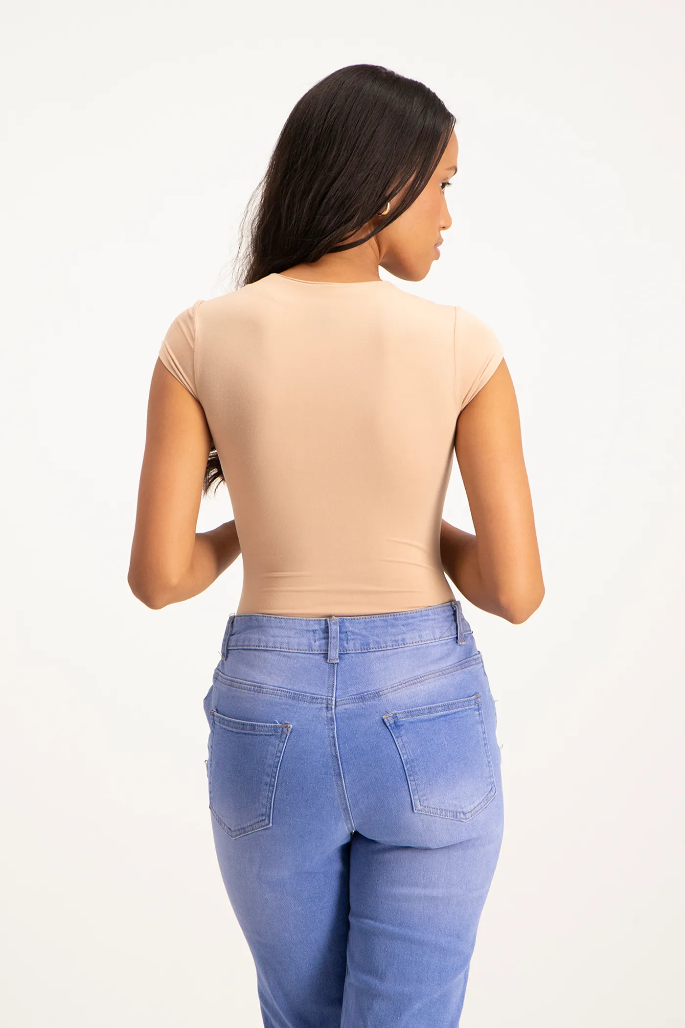 Mbali High-Neck Bodysuit - Nude