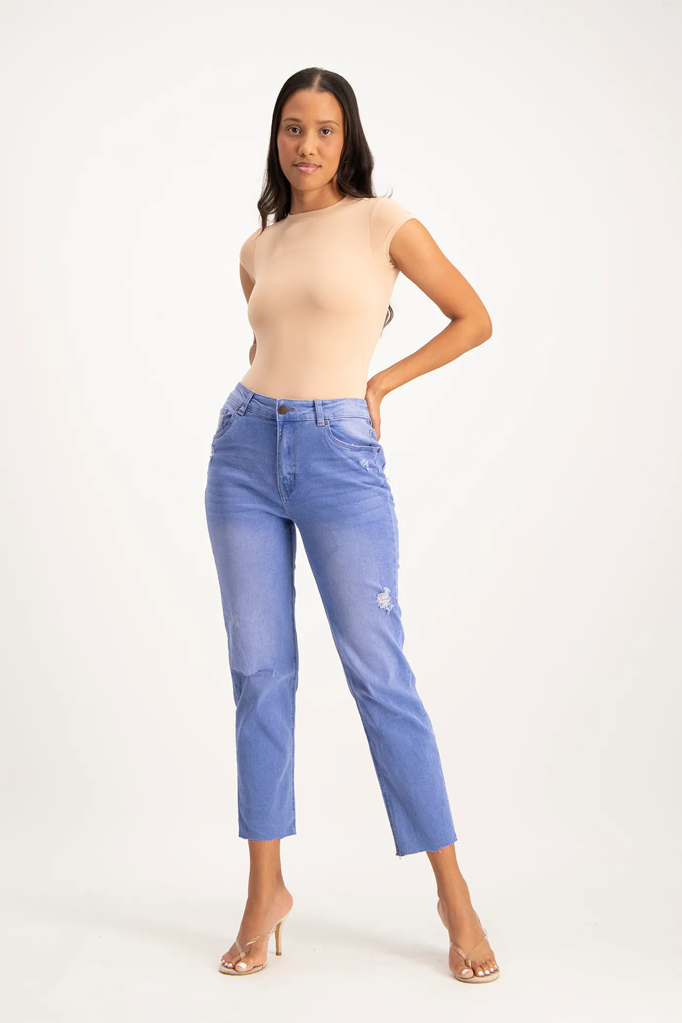 Mbali High-Neck Bodysuit - Nude