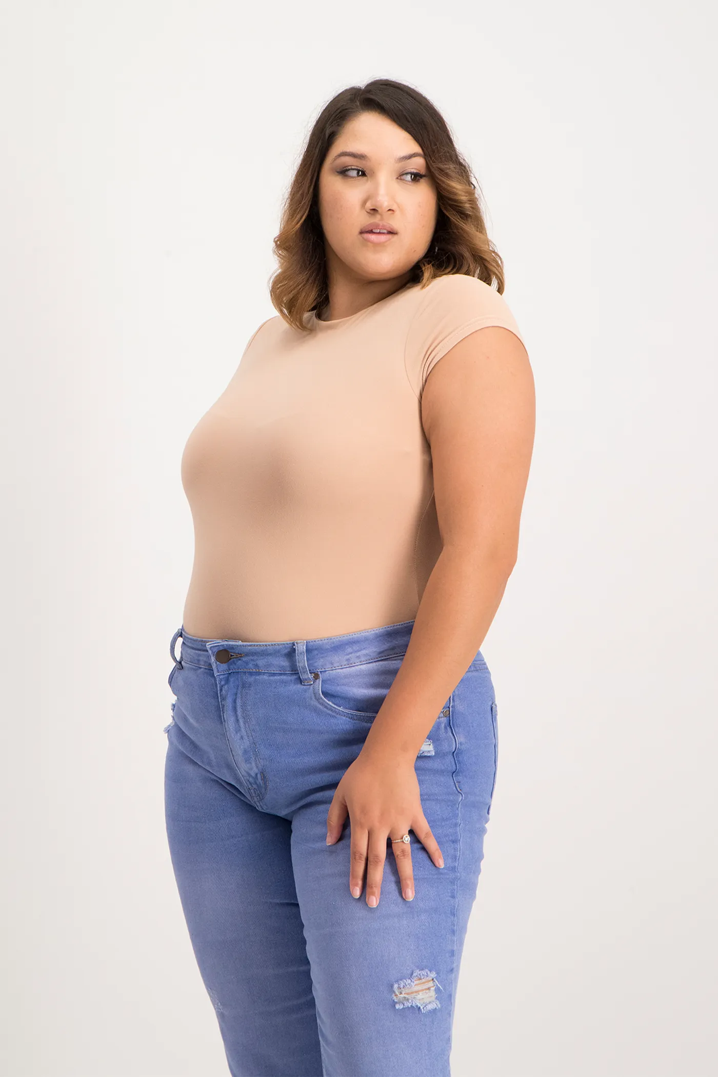 Mbali High-Neck Bodysuit - Nude