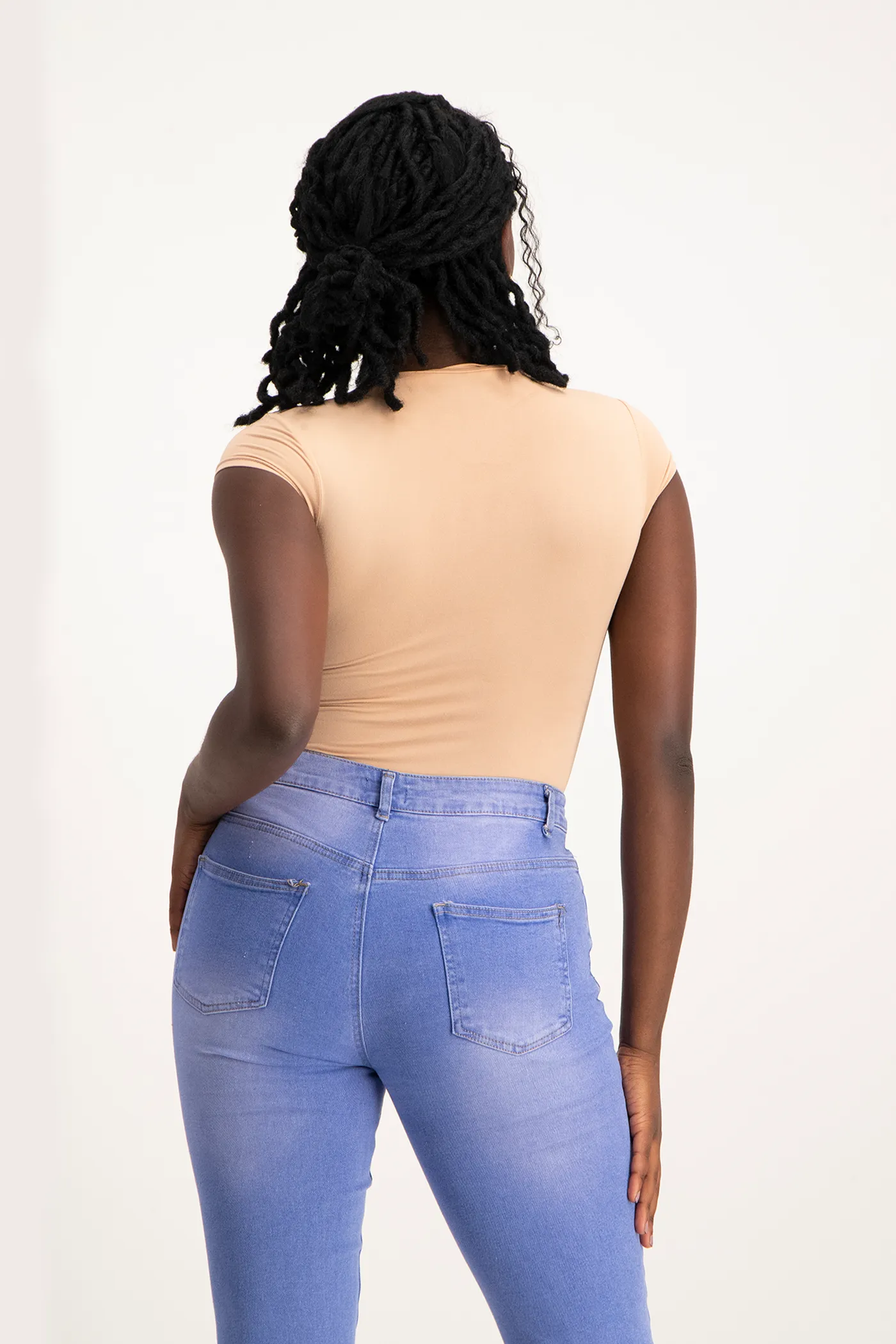 Mbali High-Neck Bodysuit - Nude