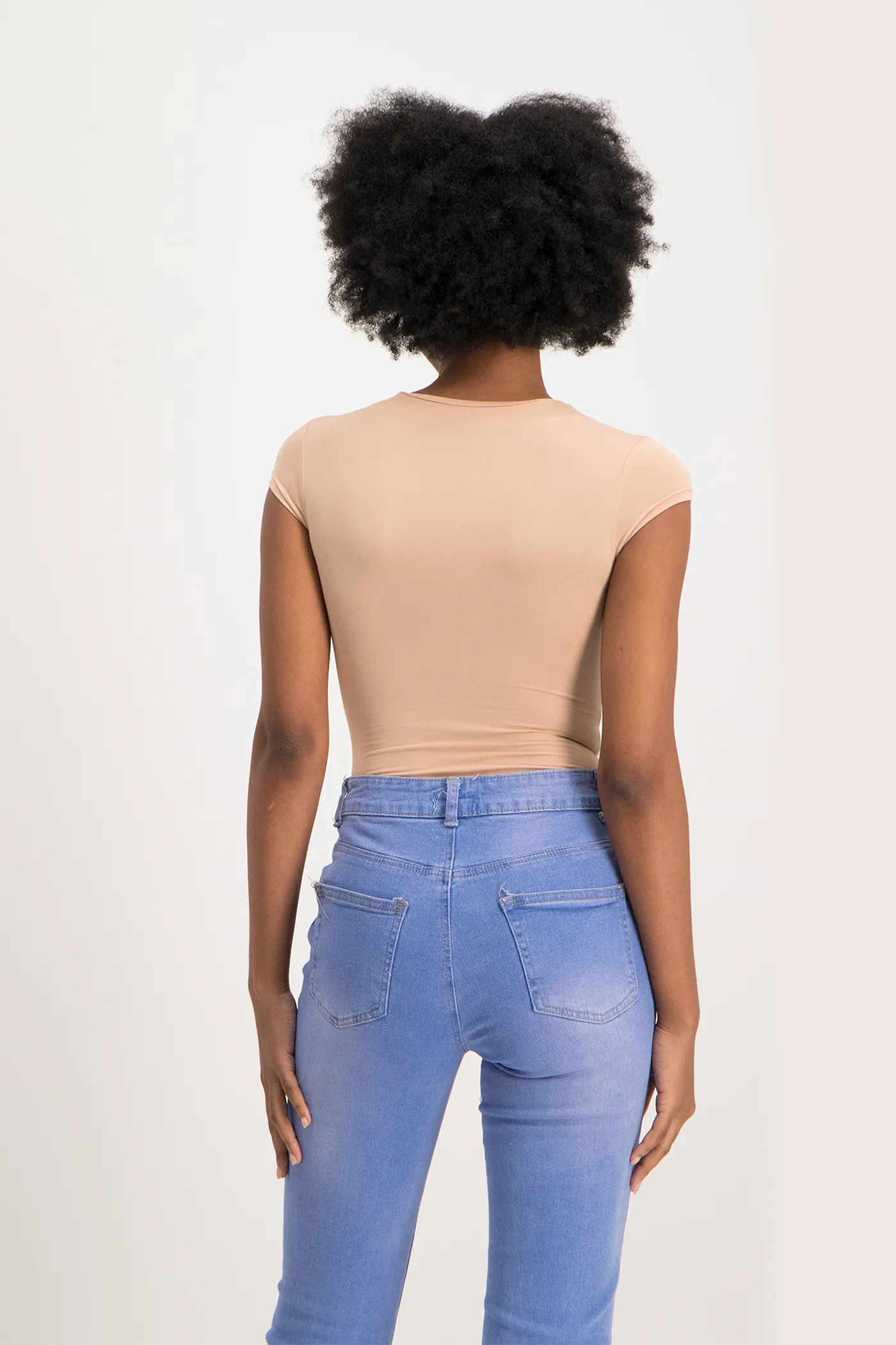 Mbali High-Neck Bodysuit - Nude