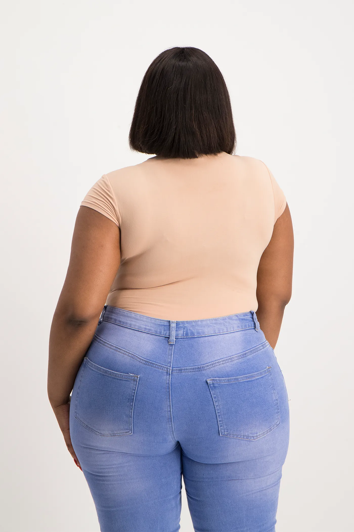 Mbali High-Neck Bodysuit - Nude