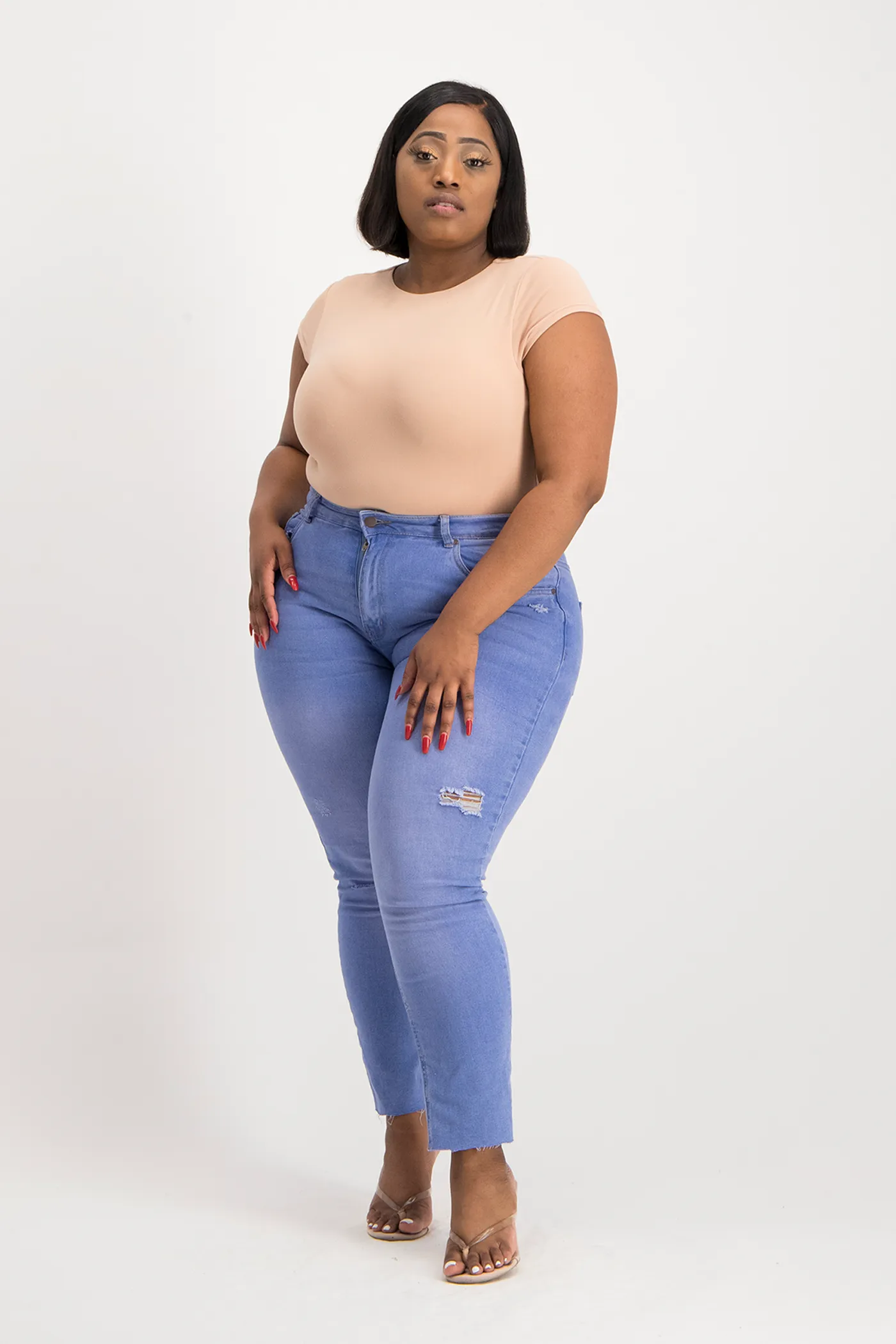 Mbali High-Neck Bodysuit - Nude