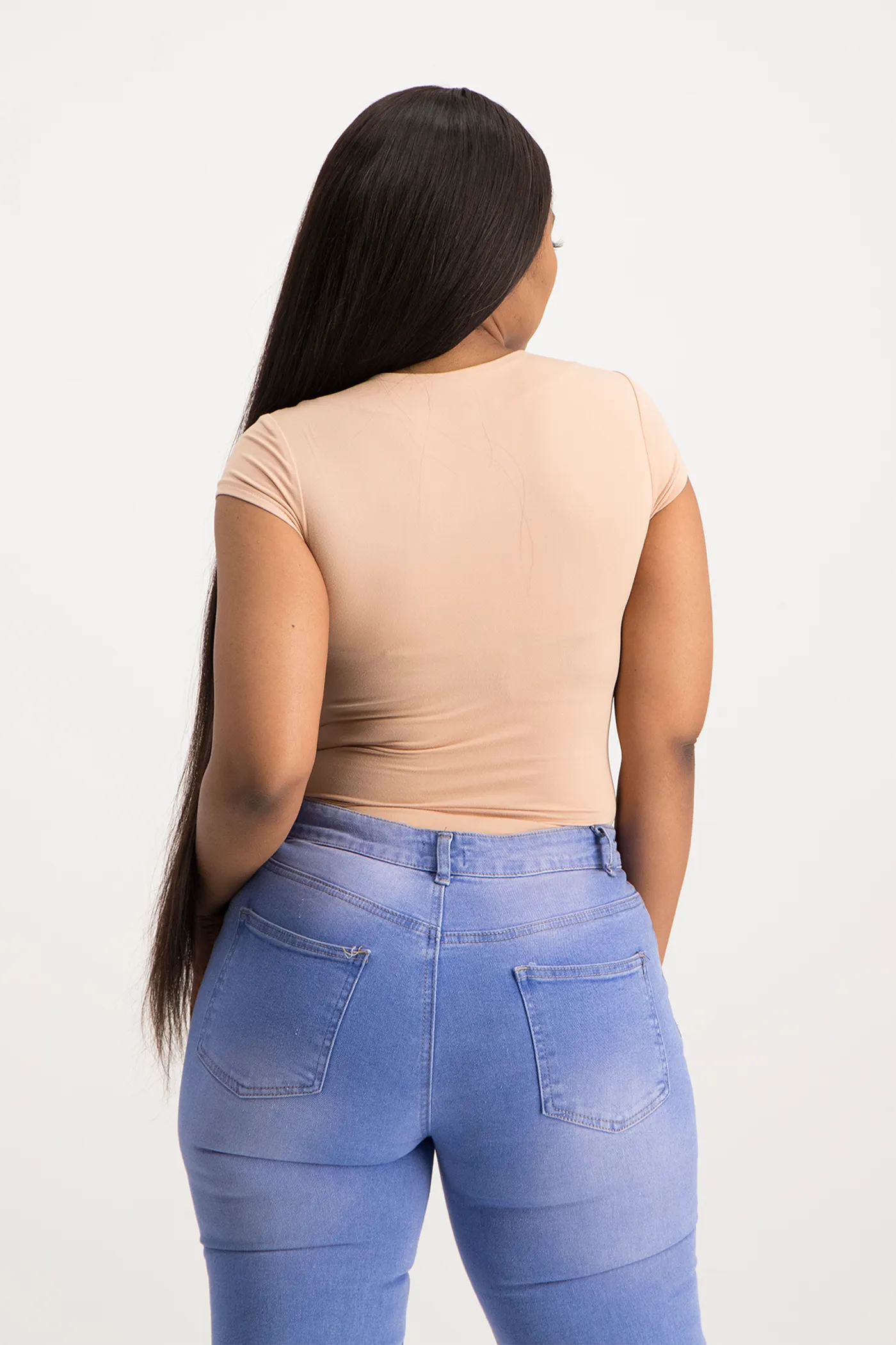 Mbali High-Neck Bodysuit - Nude
