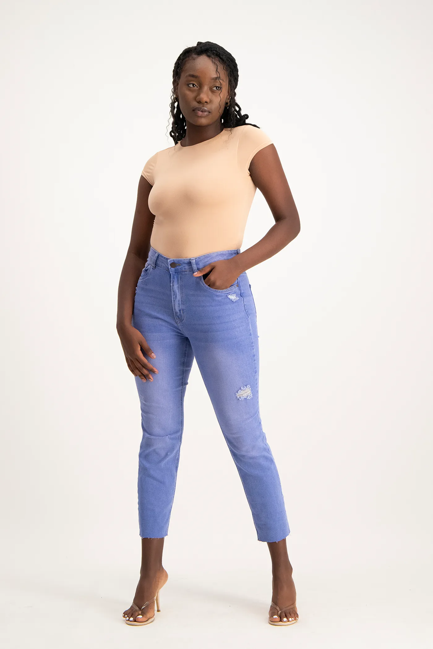 Mbali High-Neck Bodysuit - Nude