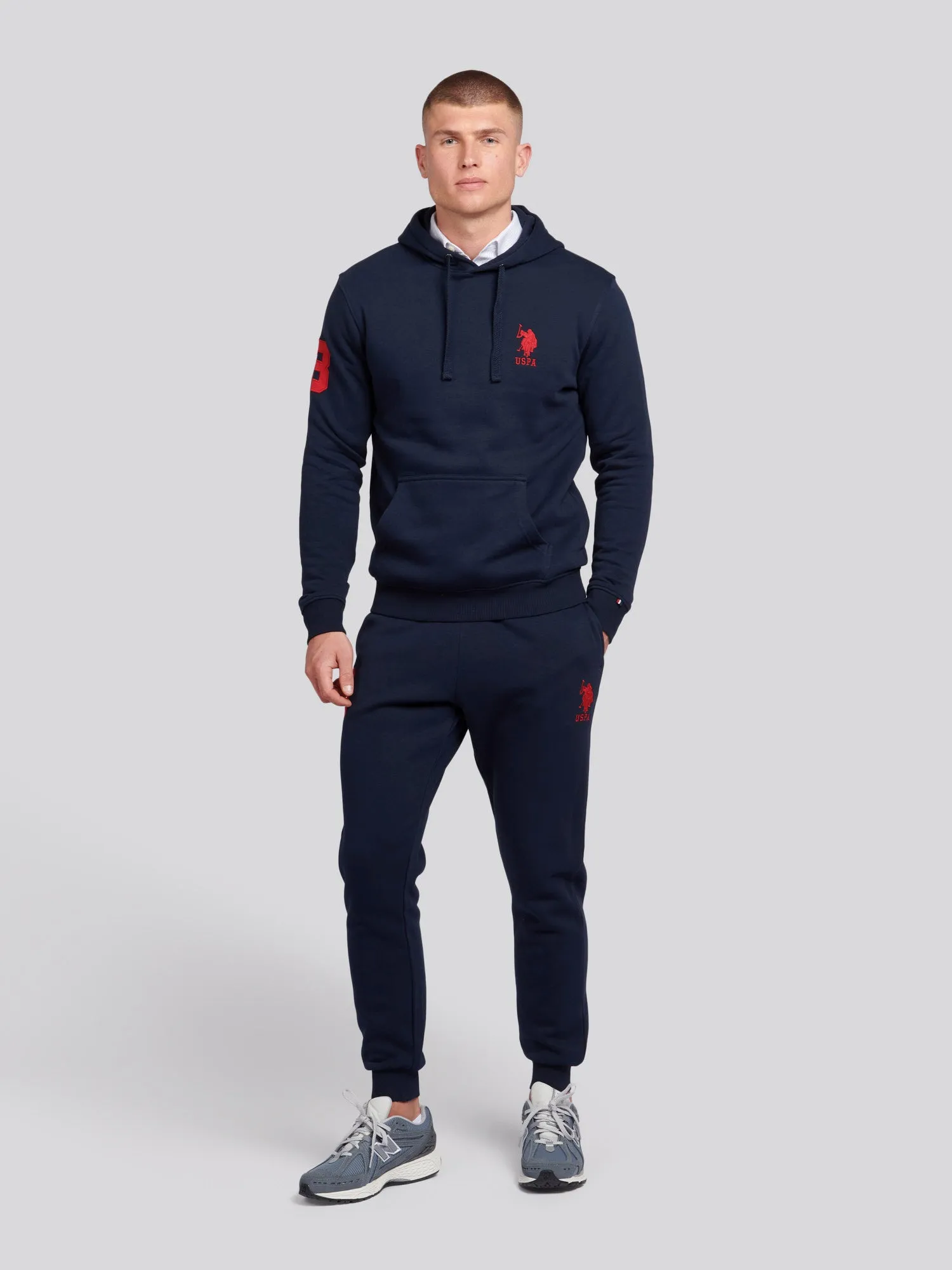 Mens Player 3 Joggers in Dark Sapphire Navy / Haute Red DHM