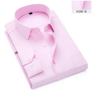 Men's Shirt Long Sleeve Twill Fabric Large Size Shirt