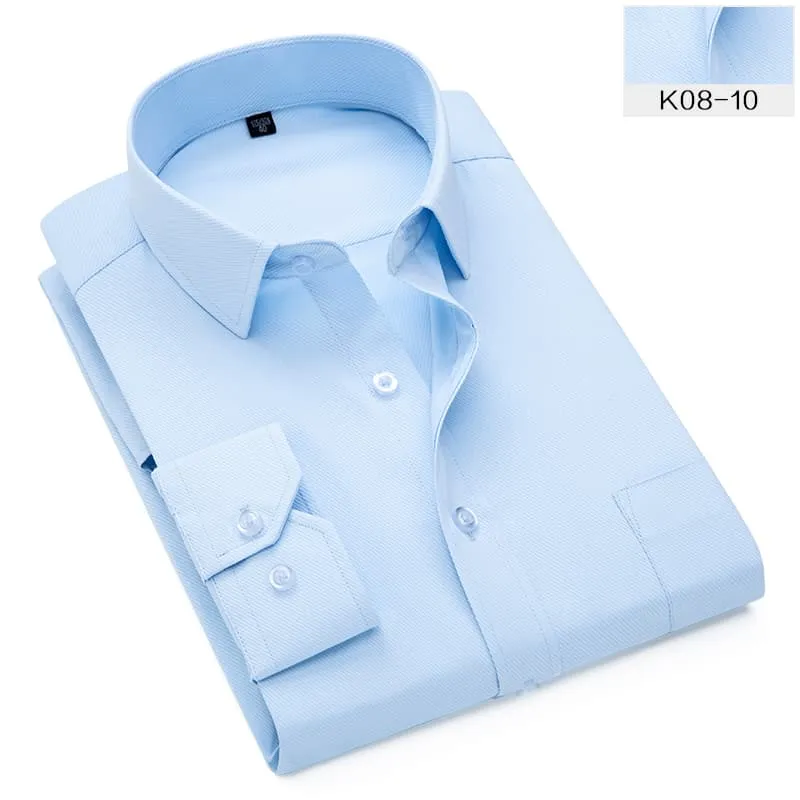 Men's Shirt Long Sleeve Twill Fabric Large Size Shirt
