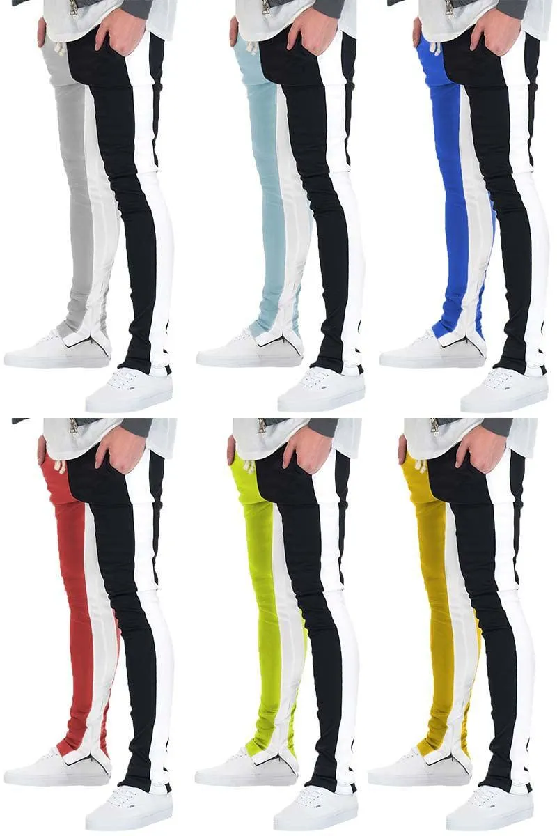 Mens Split Two Tone Track Pants Joggers