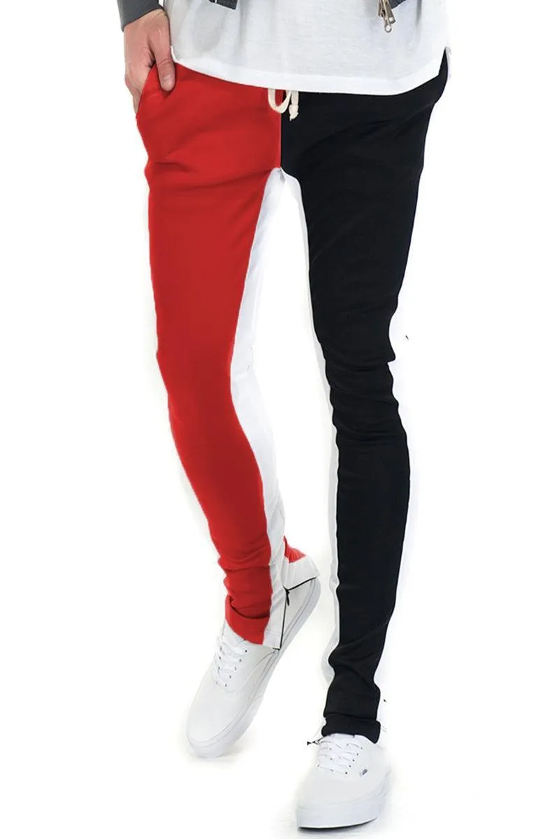 Mens Split Two Tone Track Pants Joggers