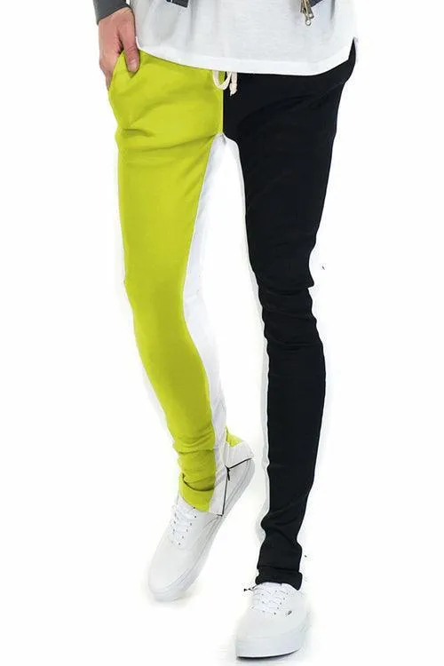 Mens Split Two Tone Track Pants Joggers