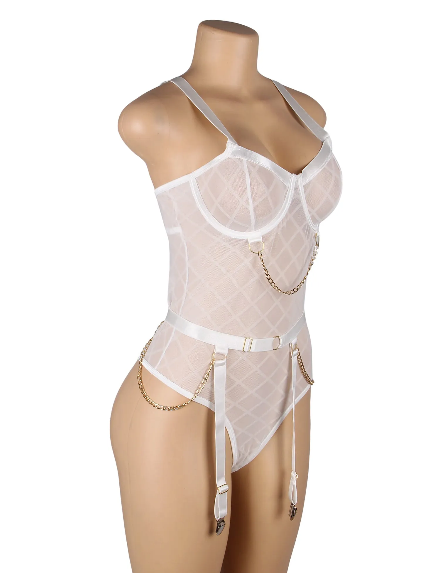 Mesh Chain Bodysuit Hot Lingerie Egypt
