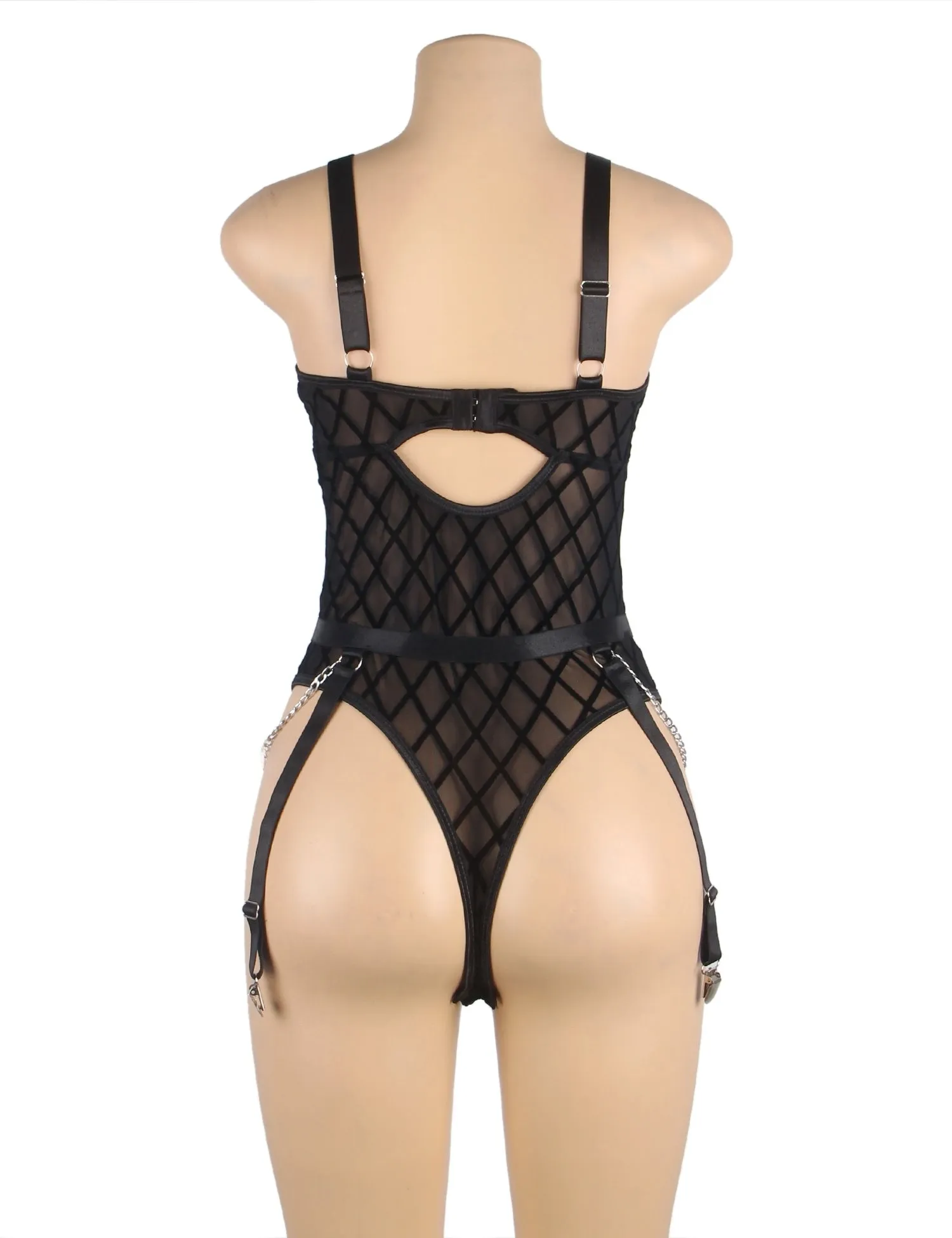 Mesh Chain Bodysuit Hot Lingerie Egypt