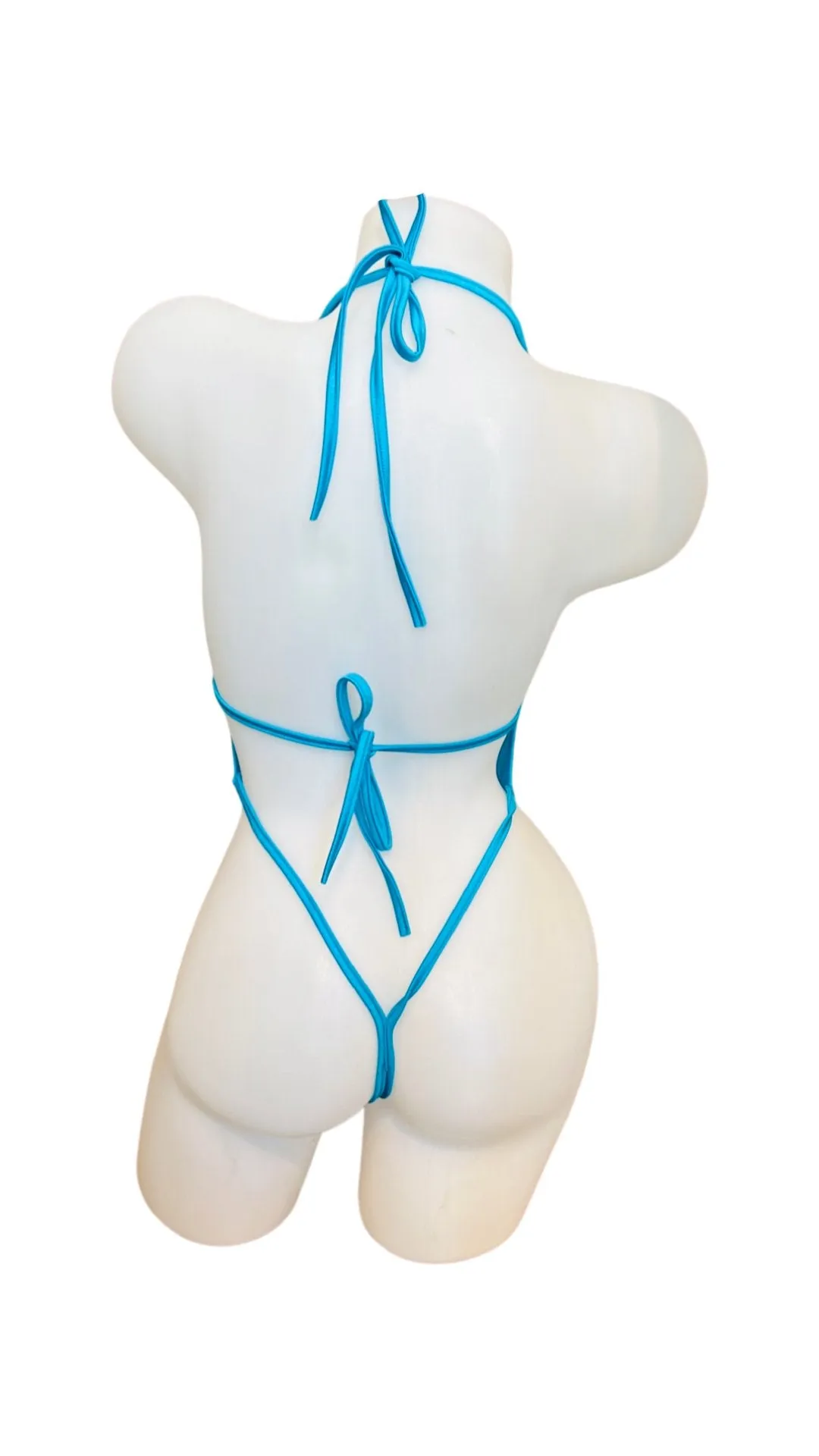 Mesh One Piece Y-Back Bodysuit Turquoise