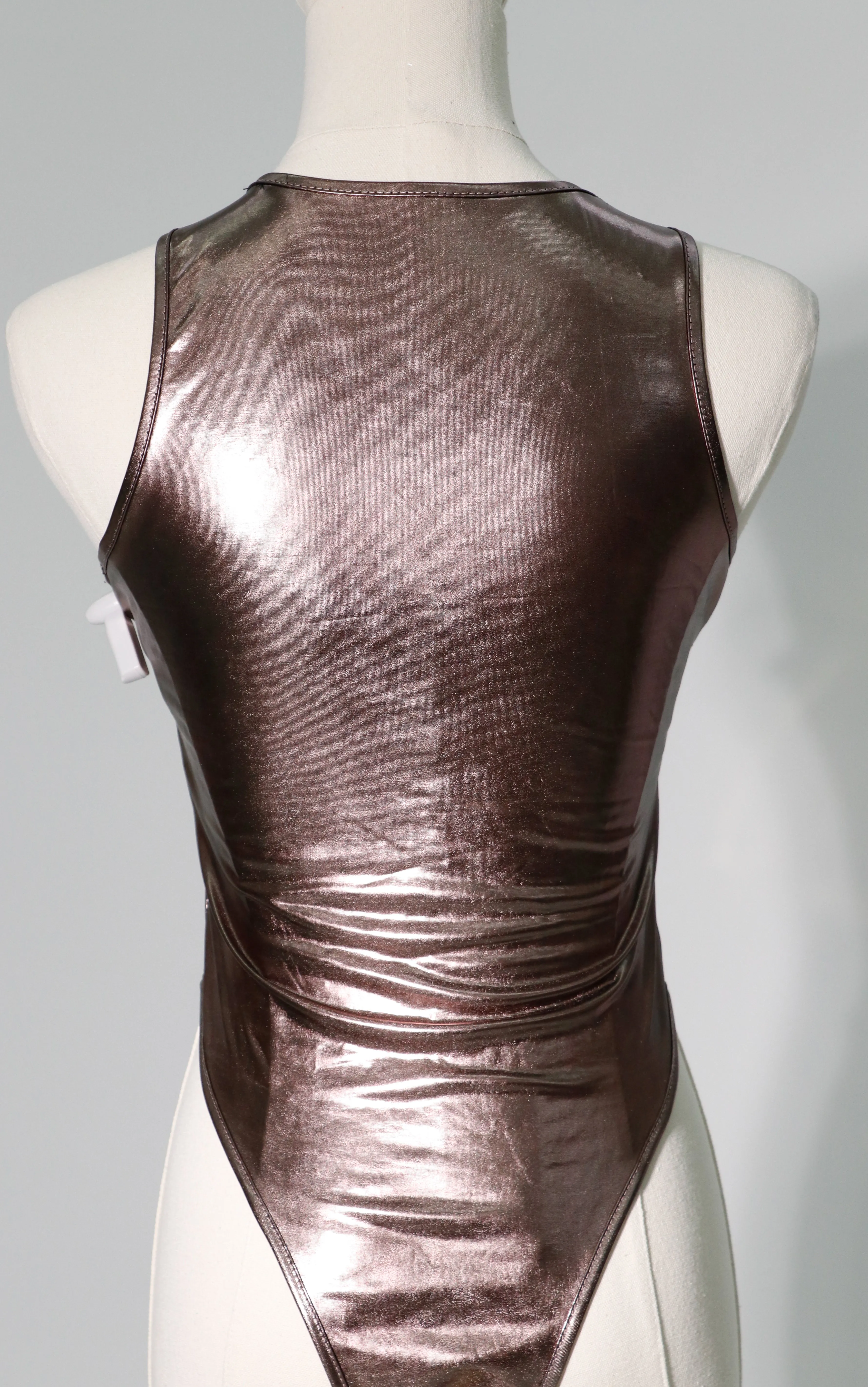 metallic brown bodysuit