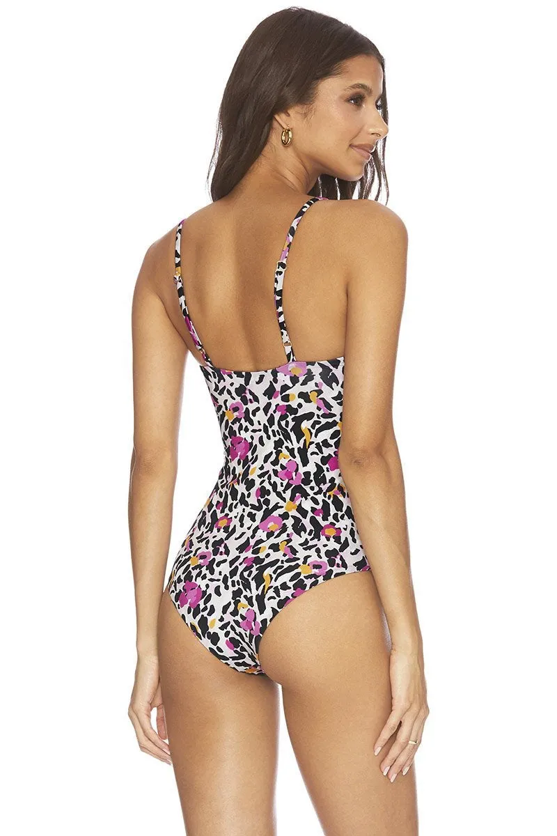Mia One Piece Floral Leopard