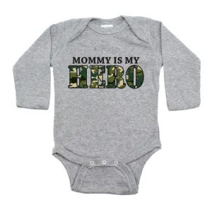 Military Mommy Is My Hero Long Sleeve Infant Baby Bodysuit