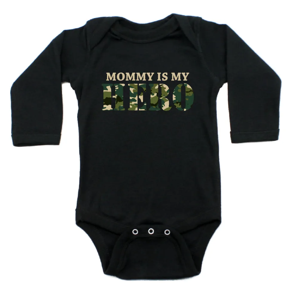 Military Mommy Is My Hero Long Sleeve Infant Baby Bodysuit