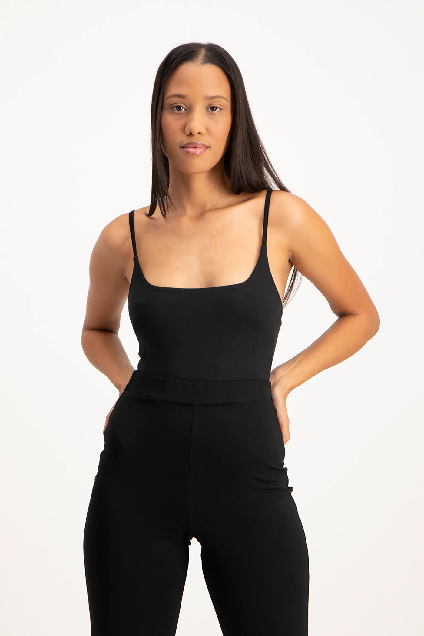 Mindy Strappy Bodysuit - Black