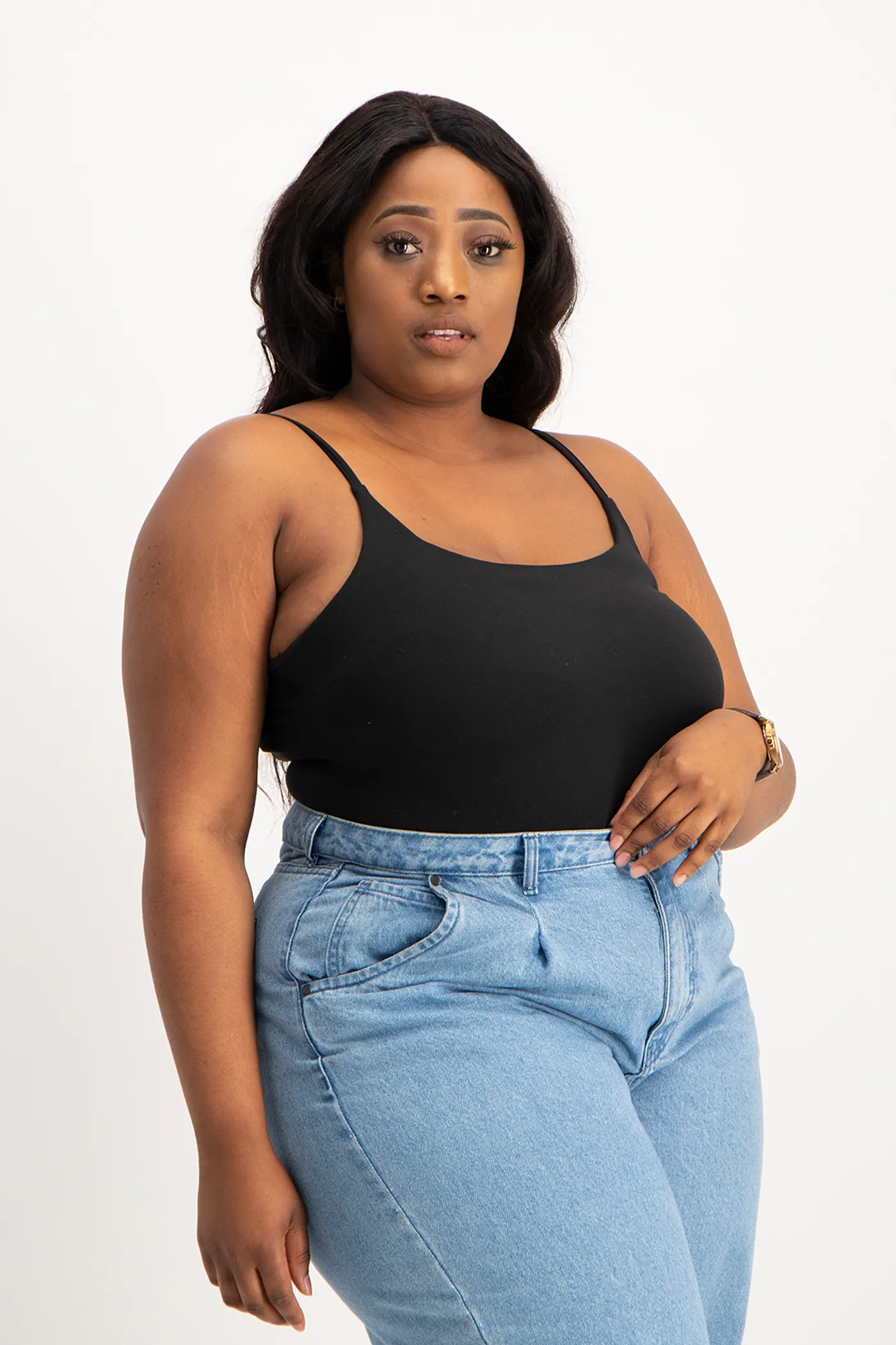 Mindy Strappy Bodysuit - Black
